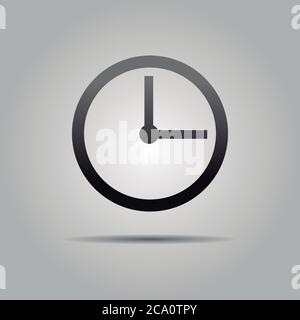 Uhr Symbol, Logo und Symbol Vektor-Design Stock Vektor