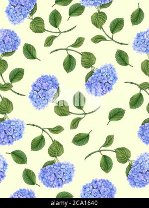 Aquarell nahtlose Blumenmuster vintage Illustration Stockfoto