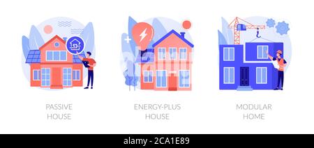 Innovative private Konstruktionstechnologien abstrakte Konzept Vektor Illustrationen. Stock Vektor