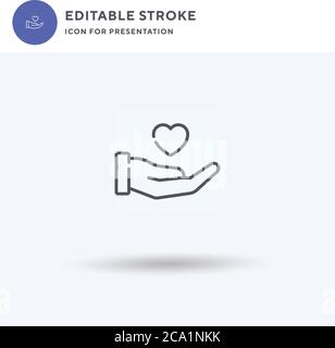 In Love Icon Vektor, gefüllt flache Zeichen, solides Piktogramm isoliert auf weiß, Logo-Illustration. In Love Icon für die Präsentation. Stock Vektor