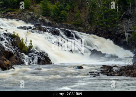 High Falls am Onaping River, Onaping, Greater Sudbury, Ontario, Kanada Stockfoto