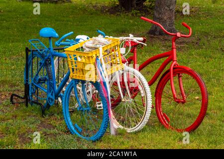Lackierte akadische Farben, Caraquet, New Brunswick NB, Kanada Stockfoto