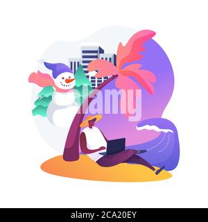 Saisonale Migration abstrakte Konzept Vektor Illustration. Stock Vektor