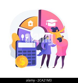 Familienbudget Planung abstraktes Konzept Vektor Illustration. Stock Vektor