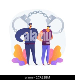 Arrest abstraktes Konzept Vektor Illustration. Stock Vektor