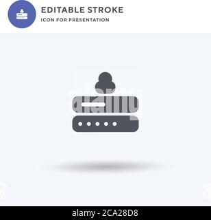 Login Icon Vektor, gefüllt flache Zeichen, solides Piktogramm isoliert auf weiß, Logo Illustration. Anmeldesymbol für die Präsentation. Stock Vektor