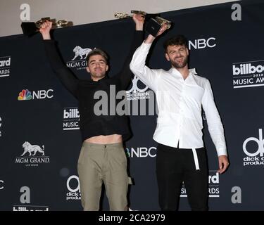 LAS VEGAS - MAI 20: Alex Pall, Andrew Taggart, Chainsmokers bei den Billboard Music Awards 2018 in der MGM Grand Garden Arena am 20. Mai 2018 in Las Vegas, NV Stockfoto