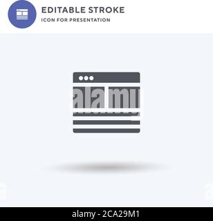 Video Editor Symbolvektor, gefülltes flaches Zeichen, solides Piktogramm isoliert auf weiß, Logo-Illustration. Video-Editor-Symbol für die Präsentation. Stock Vektor