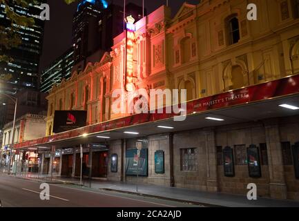 Melbourne Australia Covid-19 Lockdown. Melbournes leere Straßen während der Coronavirus-Pandemie 2020 . Stockfoto