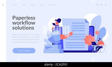 Zielseite für das Konzept der digitalen Transformation. Stock Vektor