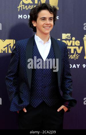 LOS ANGELES - JUN 16: Jack Dylan Grazer bei den MTV Movie and TV Awards 2018 im Barker Hanger am 16. Juni 2018 in Santa Monica, CA Stockfoto