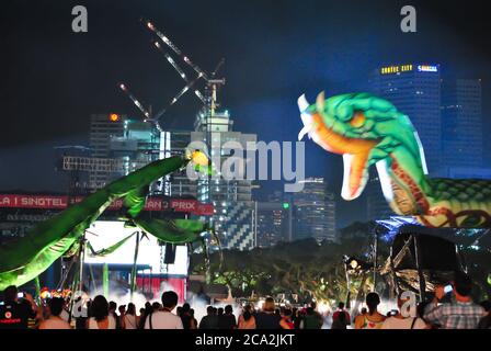 Maskottchen im Singapur F1 Grand Prix 2013 Stockfoto