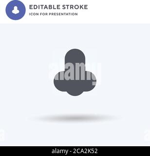 Riechende Symbolvektor, gefülltes flaches Zeichen, solides Piktogramm isoliert auf weiß, Logo-Illustration. Riechensymbol für die Präsentation. Stock Vektor