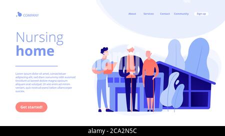 Startseite für Pflegeheim-Konzept. Stock Vektor