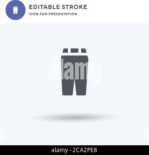 Jeans-Symbolvektor, gefülltes flaches Schild, solides Piktogramm isoliert auf Weiß, Logo-Illustration. Jeans-Ikone für die Präsentation. Stock Vektor