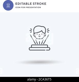 Hologramm Icon Vektor, gefüllt flache Zeichen, solides Piktogramm isoliert auf weiß, Logo-Illustration. Hologramm-Symbol für die Präsentation. Stock Vektor
