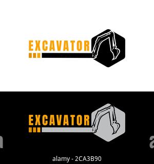 Bagger Vektor-Logo-Vorlage. Konstruktion, Vektor-Illustration Stock Vektor