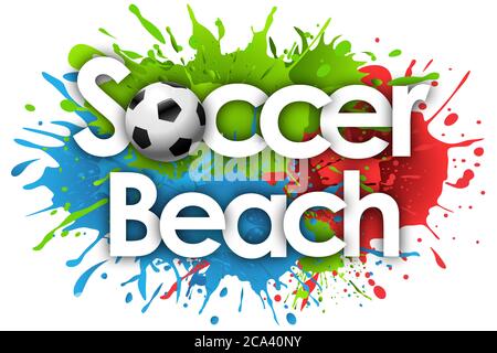 Soccer Beach im Hintergrund Stockfoto