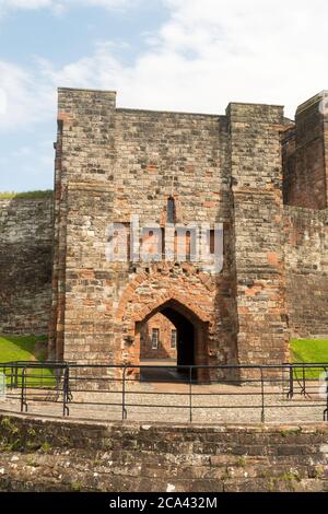 Der Kapitänsturm, oder Torhaus zum inneren bailey von Carlisle Castle, Cumbria, England, Großbritannien Stockfoto