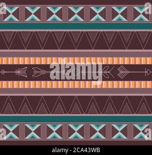 Nahtlose Tribal-Textur mit Pfeilen. Vektorhintergrund für Ihr Design Stock Vektor