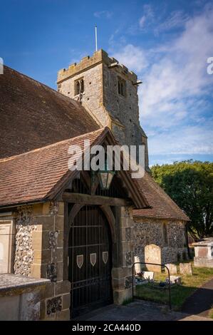 St. Mary Magdalene Parish Church in Lyminster bei Arundel, West Sussex, Großbritannien Stockfoto