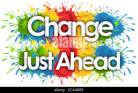 Ändern Sie direkt vor Splash im Hintergrund Stockfoto