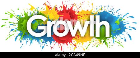 Wachstum in Splash Hintergrund Stockfoto