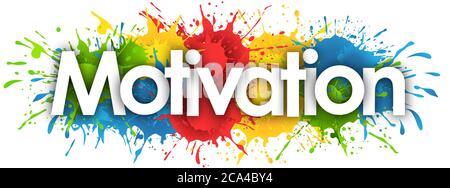 Motivation im Hintergrund von Splash Stockfoto