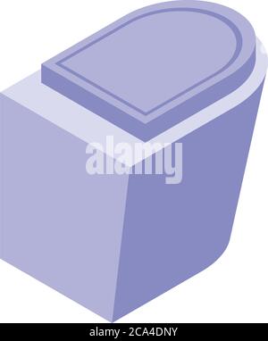 Bidet-Symbol im Bad, isometrischer Stil Stock Vektor