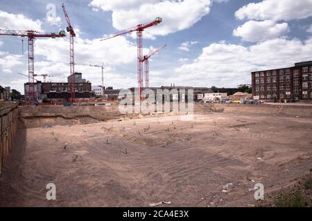 Baustelle des COLOGNEO Quartiers auf einem Teilgebiet der ehemaligen Gasmotorenfabrik Deutz der Kloeckner Humboldt Deutz AG im Bezirk Stockfoto