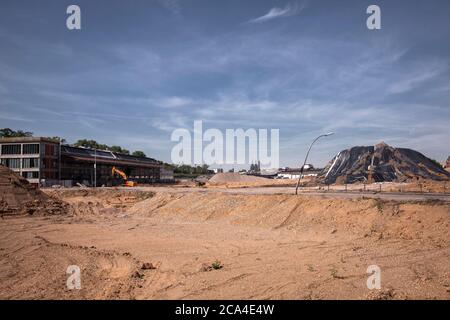 Baustelle des Deutz Quartiers auf einem Teilgebiet der ehemaligen Gasmotorenfabrik Deutz der Kloeckner Humboldt Deutz AG im Bezirk M Stockfoto