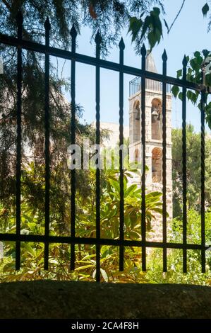 Saint Simeon Kloster, (bekannt vor Ort als San Simon) Katamon, Jerusalem, Israel Stockfoto