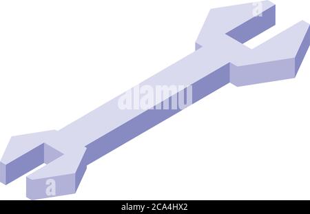 Symbol für die Authentifizierung des Reparaturschlüssels, isometrischer Stil Stock Vektor