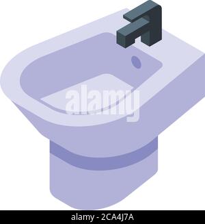 Symbol für Bidet im Bad, isometrischer Stil Stock Vektor