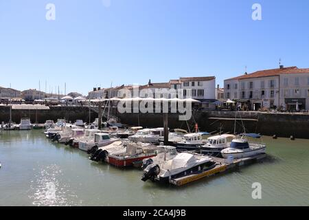 Der Hafen der Stadt Saint Martin-de-Re, Frankreich Stockfoto