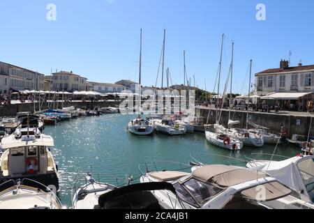 Der Hafen der Stadt Saint Martin-de-Re, Frankreich Stockfoto