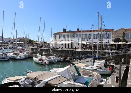 Der Hafen der Stadt Saint Martin-de-Re, Frankreich Stockfoto