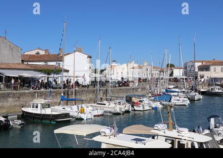 Der Hafen der Stadt Saint Martin-de-Re, Frankreich Stockfoto