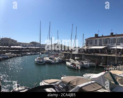 Der Hafen der Stadt Saint Martin-de-Re, Frankreich Stockfoto