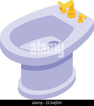 Hygiene-Bidet-Symbol, isometrischer Stil Stock Vektor