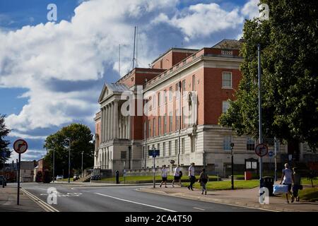 Chesterfield Stadtzentrum in Derbyshire Wahrzeichen Chesterfield Borough Council Rathaus auf Rose Hill Neo-georgischen Stil von Bradshaw Gass & Hop entworfen Stockfoto