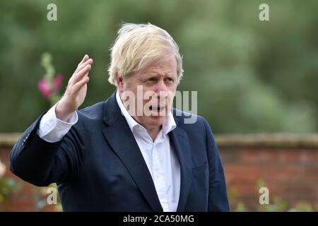 Der britische Premierminister Boris Johnson, Nottingham, Juli 28 2020. Foto/Rui Vieira E-Mail: rui@ruivieira-Photography Stockfoto