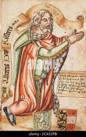 Mittelalterliche betende Illustration Kunst Stockfoto