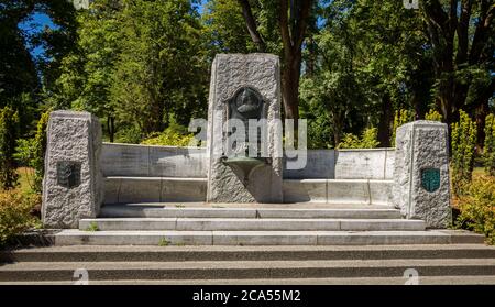 Vancouver, Kanada - 27. Juli 2017: Queen Victoria Memorial Fountain, Stanley Park, Vancouver, British Columbia, Kanada Stockfoto