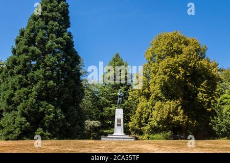 Vancouver, Kanada - 27. Juli 2017: Robert Burns Memorial Statue im Stanley Park, Vancouver, British Columbia, Kanada Stockfoto
