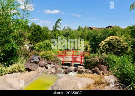 Frankreich, Cote d'Or, Dijon, Suzon Park, japanischer Garten Stockfoto
