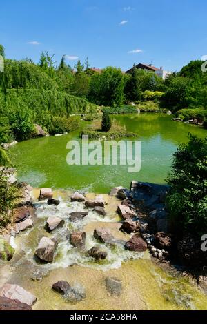 Frankreich, Cote d'Or, Dijon, Suzon Park, japanischer Garten Stockfoto