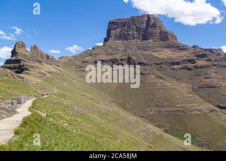 Panorama auf der Sentinel Peak Wanderung, Royal Natal National Park, KwaZulu-Natal, Südafrika Stockfoto
