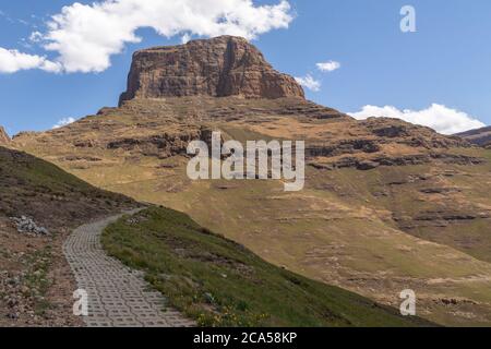 Panorama auf der Sentinel Peak Wanderung, Royal Natal National Park, KwaZulu-Natal, Südafrika Stockfoto
