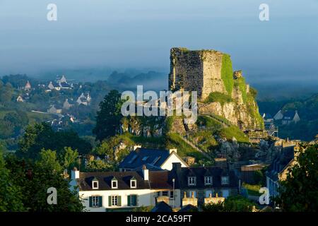 Frankreich, Finistere, Landerneau Daoulas Country, La Roche Maurice, Burgruinen Stockfoto